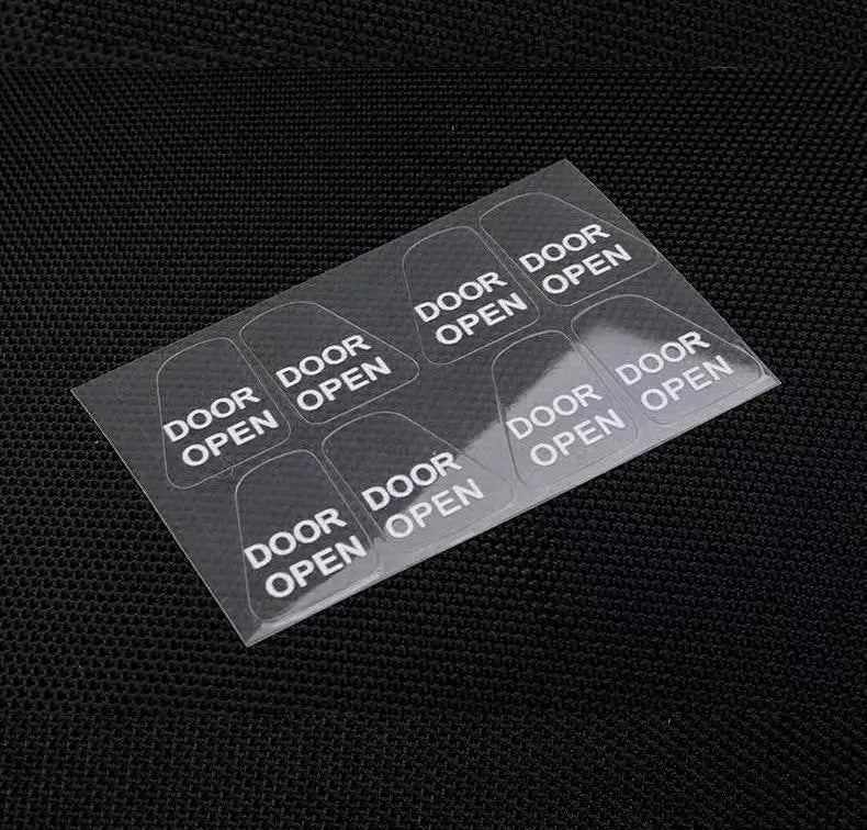 8pcs Luminous Car Open Door Button Stickers For Tesla Model 3 2022 Reminder Door Open Sticker Armrest Window Lift Button Switch