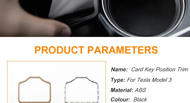 Heenvn Model 3 Car Engine Start Card Key Trim Frame Holder Fixer Limiting Sticker For Tesla Model Y 2023 Accessories