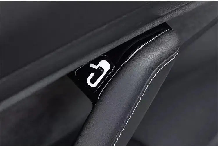 8pcs Luminous Car Open Door Button Stickers For Tesla Model 3 2022 Reminder Door Open Sticker Armrest Window Lift Button Switch