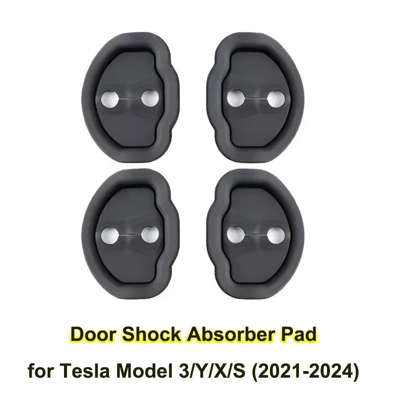 Door Shock Absorber Pad For Tesla Model 3 Y X S Highland 2024 2023 Flexible Lock Protector Silicone Auto Door Lock Latches Cover