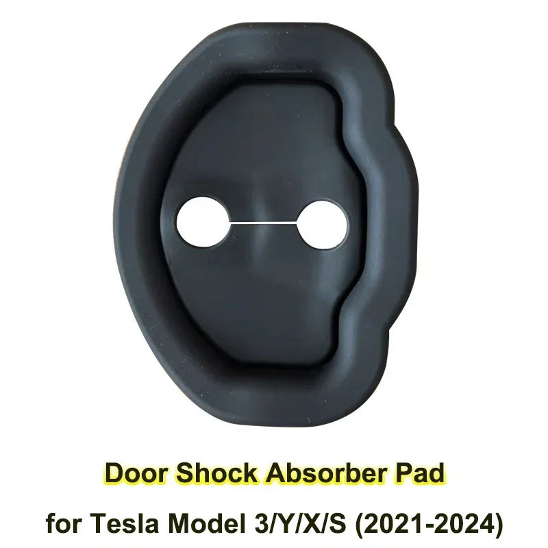 Door Shock Absorber Pad For Tesla Model 3 Y X S Highland 2024 2023 Flexible Lock Protector Silicone Auto Door Lock Latches Cover