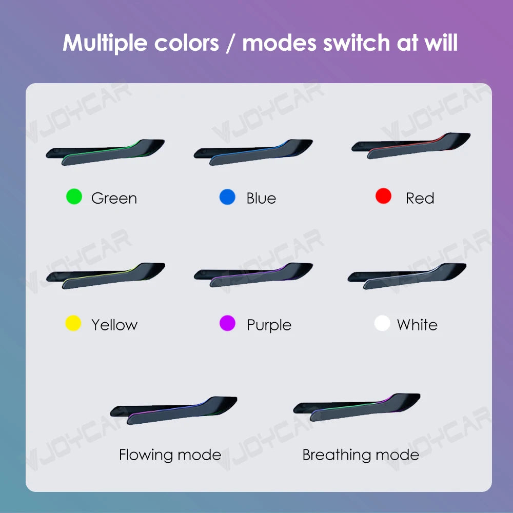 2025 Update 6th Gen Wireless Auto Presenting Door Handle for Tesla Model Y / 3 / 3 Highland / Y Juniper Colorful / One LED Light