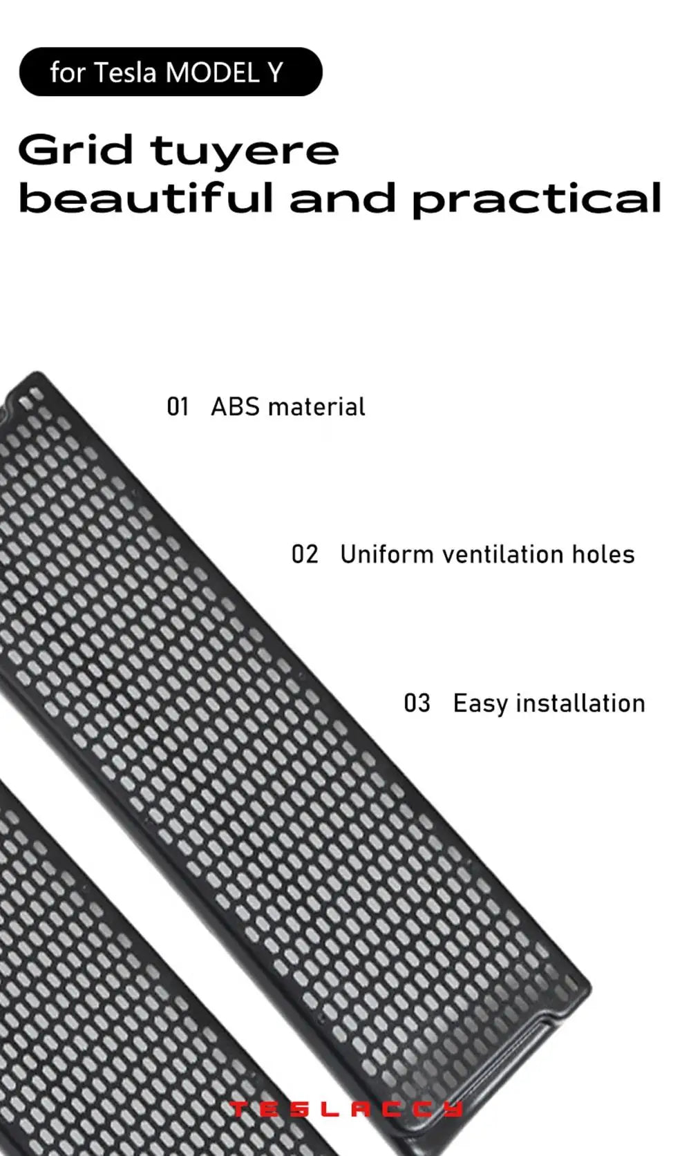 For Tesla Model Y 2020-2023 Car Air Conditioner Outlet Protection Cover Rear Air Vent Mask Under Seat Anti Dust Prevent 2pcs