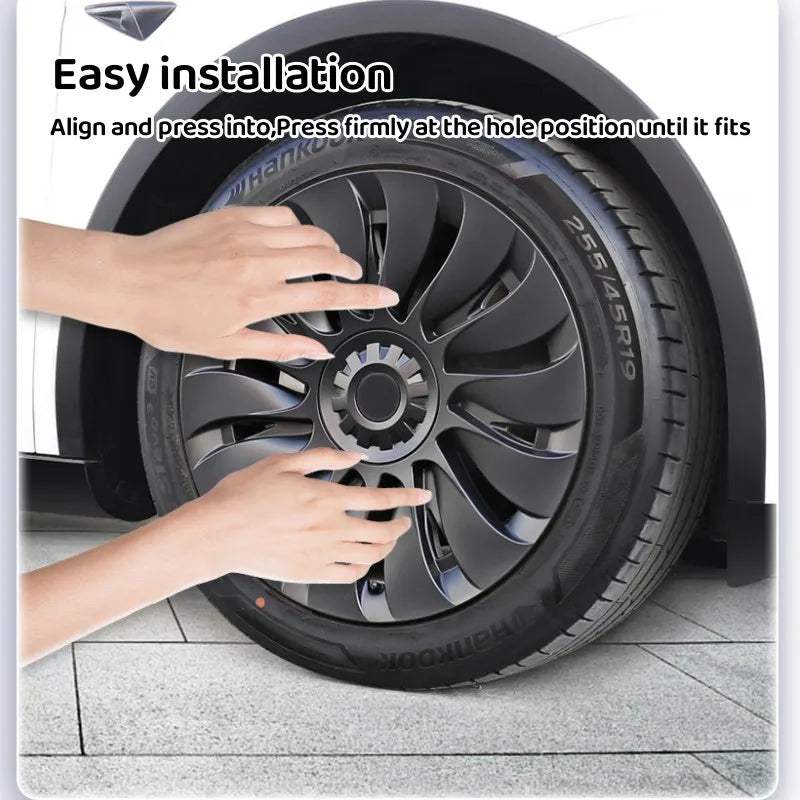 1PC/4PCS 19Inch Wheel Caps Replacement Hub Cap Performance Automobile Wheel Full Rim Cover For Tesla Model Y 2024 Accessories