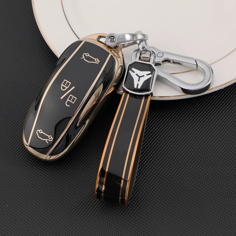 Soft TPU Car Smart Key Case Cover For Tesla Model 3 S X Y Auto Remote Shell Fob Holder Protector Keychain Accessories
