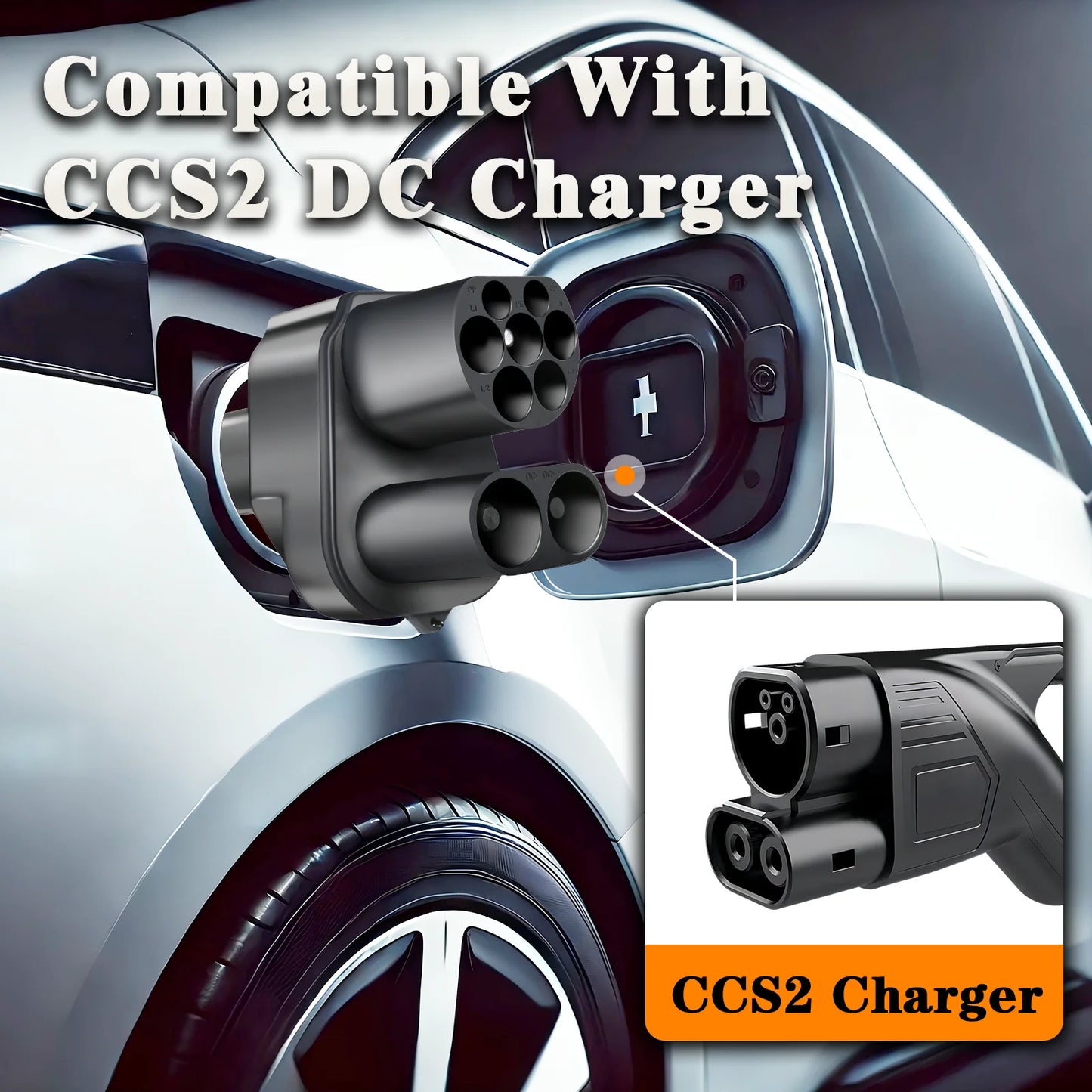 GUWIEYG CCS2 to Tesla EV Charging Adapter 300A CCS2 Combo for Tesla Convertor for Car Charger CCS2 Tesla Adapterr