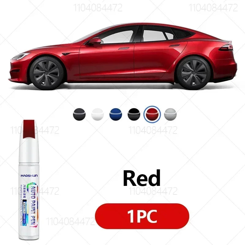 For Tesla Model 3 Y X S Car Paint Scratch Repair Pen Touch Up Paint Accessories Black Pearl White Silver Deepsea Blue Red