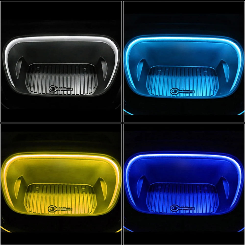 LED Car Front Trunk Light Strip Easy Install Flexible Auto Modified Lighting Neon Lamp for Tesla Model 3 Y S X led interior Lamp