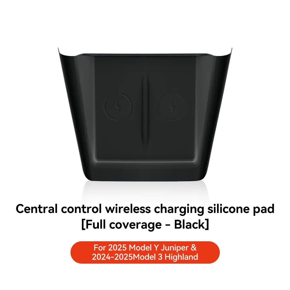 YZ For Tesla Model 3 Y Highland Juniper 2021-2025 Silicone Anti-skid Pad For Tesla Car Phone Wireless Charging Pad Accessories