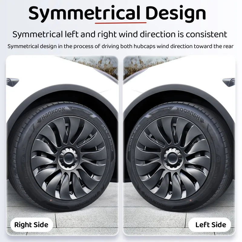 1PC/4PCS 19Inch Wheel Caps Replacement Hub Cap Performance Automobile Wheel Full Rim Cover For Tesla Model Y 2024 Accessories