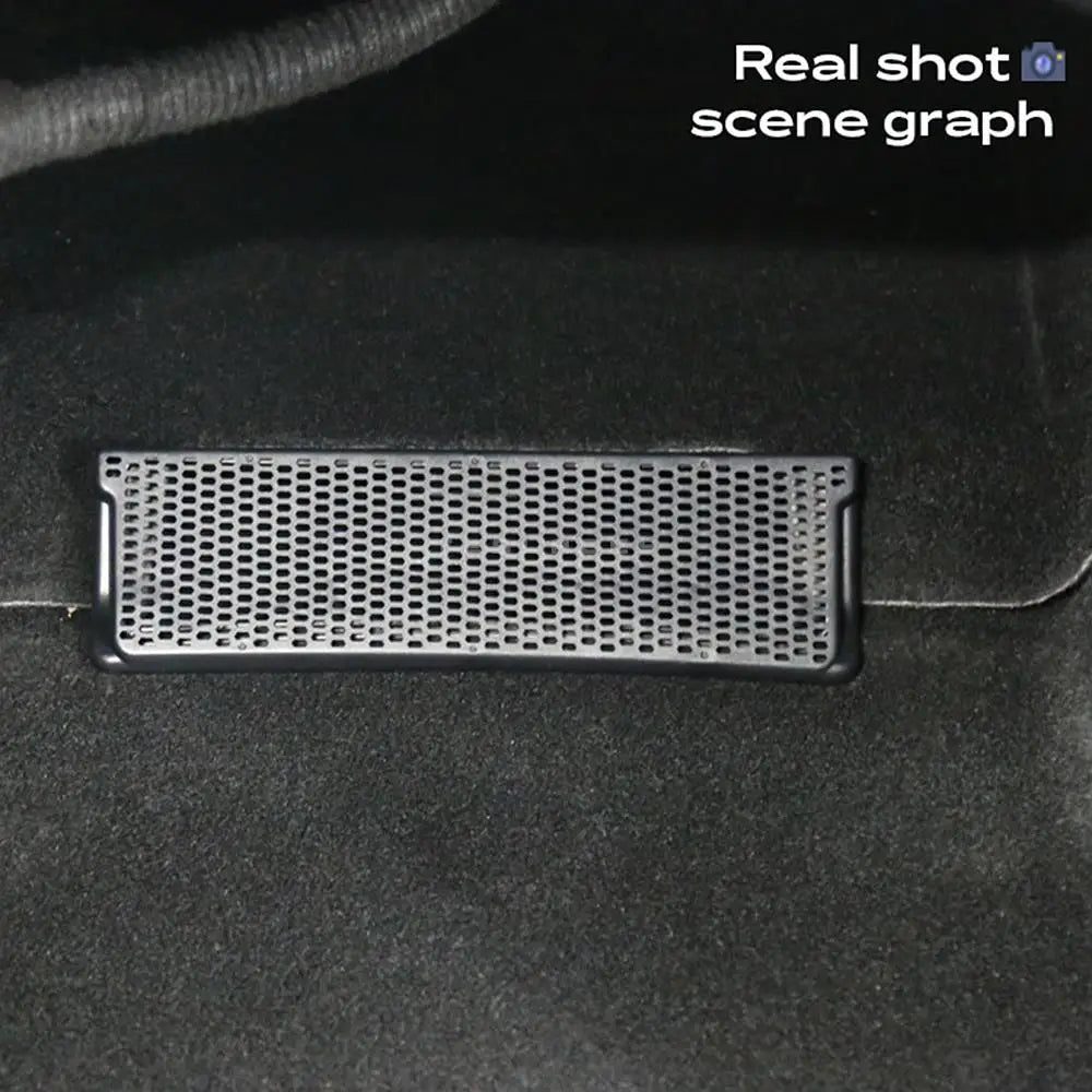 For Tesla Model Y 2020-2023 Car Air Conditioner Outlet Protection Cover Rear Air Vent Mask Under Seat Anti Dust Prevent 2pcs