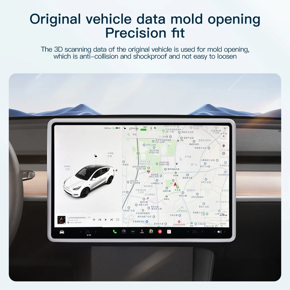 YZ For Tesla Model 3 Y Highland Juniper 2021-2025 Silicone Protective Trim Cover Central Control Navigation Screen Protector