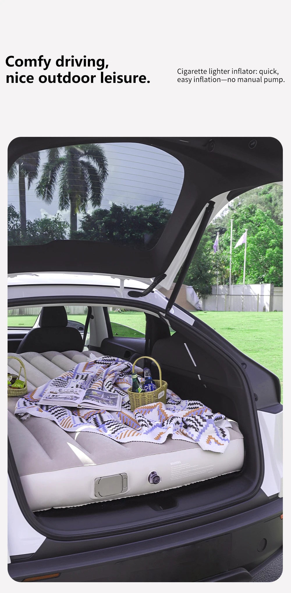 YZ For Tesla Model Y Juniper 2021-2025 Mattress Automobile Self-Inflating Mattress Travel Mattress Inflatable Camping Mattress