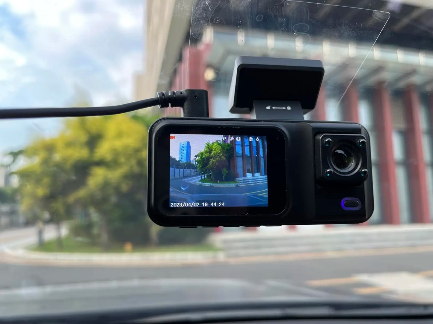 Dash Cam for Cars 3 Channel Car DVR 1080P Camera Video Recorder Front and Rear Inside View Camera for Vehicle Three Way Dashcam