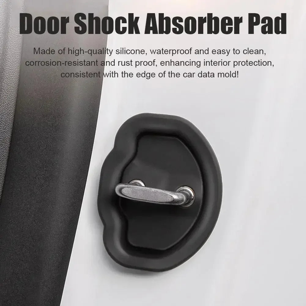 Door Shock Absorber Pad For Tesla Model 3 Y X S Highland 2024 2023 Flexible Lock Protector Silicone Auto Door Lock Latches Cover