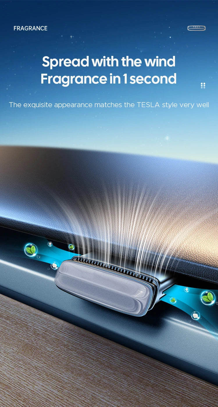 For Tesla Model Y 2020-2024 Car Vent Air Freshener Solid Aromatherapy Air-conditioner Outlet Fragrance Purifier