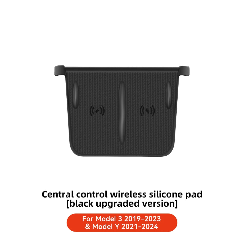 YZ For Tesla Model 3 Y Highland Juniper 2021-2025 Silicone Anti-skid Pad For Tesla Car Phone Wireless Charging Pad Accessories