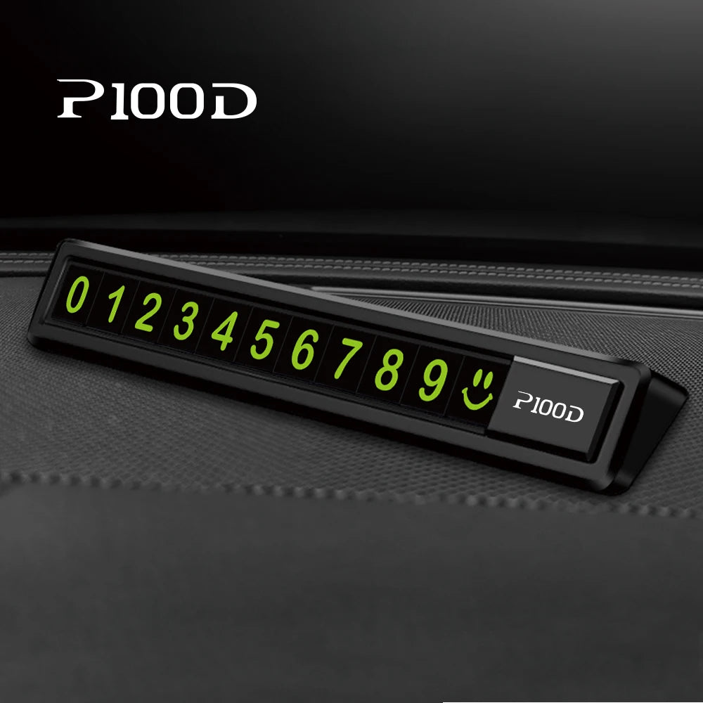 Temporary Car Parking Card Telephone Number Card Hidden Parking Plate Auto Accessories For Tesla Model 3 X S Y P100D SpaceX