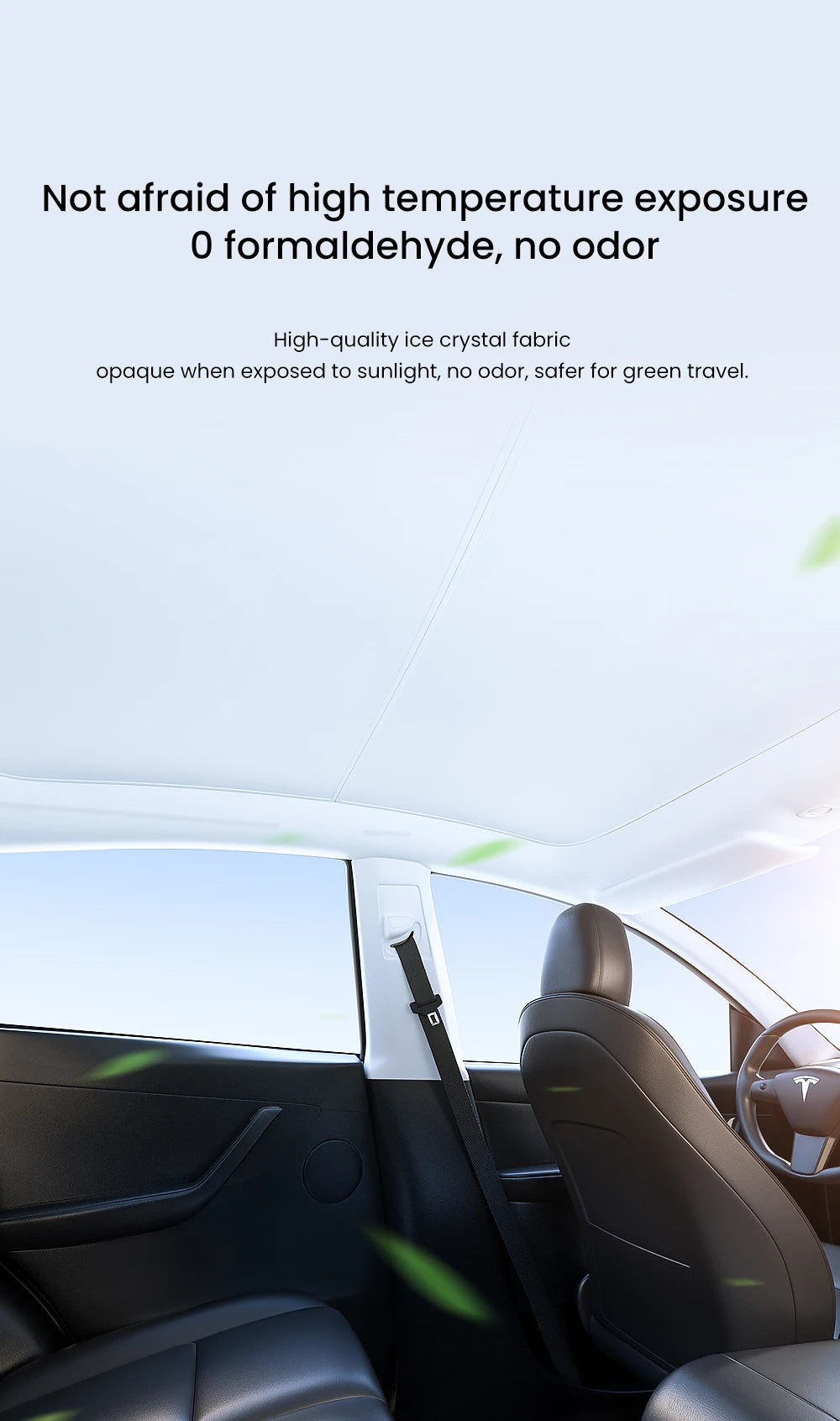 YZ For Tesla Model 3 Y Highland 2021-2024 sun visor for car Upgrade Ice Cloth Buckle Sun Shades Glass Roof Skylight Vehicle