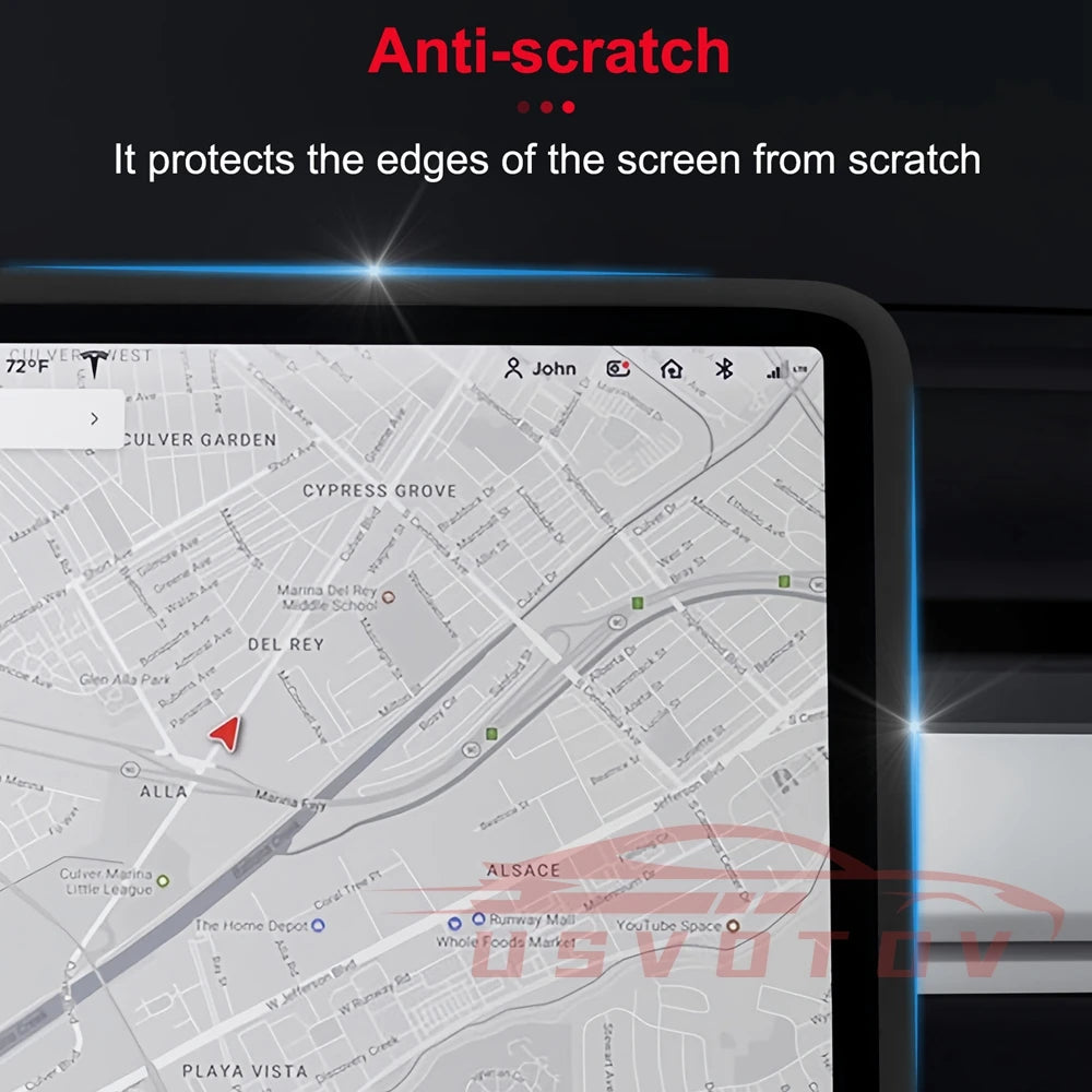 Screen Edge Protector for Tesla Model 3 Y Highland Display Frame Protective Cover Center Console Decoration Interior Accessories