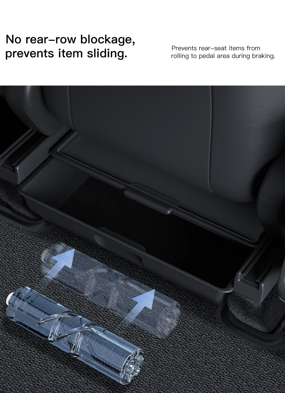 YZ For Tesla Model Y Juniper 2025 Underseat Storage Box Seats Drawer TPE Hidden Storage Tray Push Pull Car Organizer Accessories