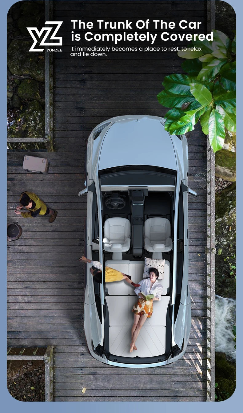 YZ For Tesla Model Y Juniper 2021-2025 Leather Trunk Mats Fully Surrounded Waterproof Non-Slip Liner Custom Floor mat