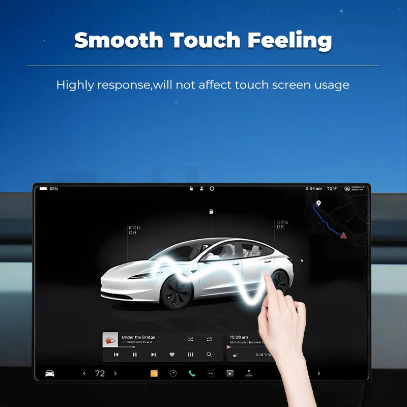 Futhope Tempered Glass Screen Protector For Tesla Highland juniper HD Center Control Film Protection