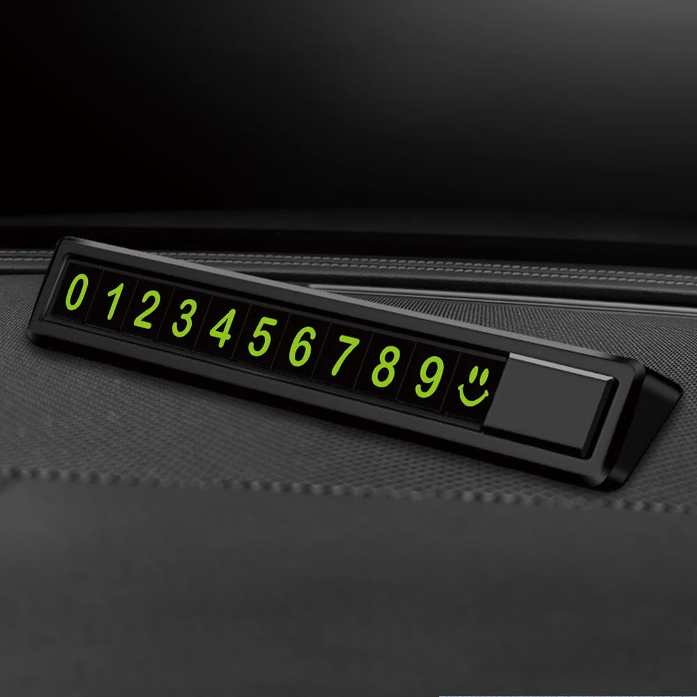 Temporary Car Parking Card Telephone Number Card Hidden Parking Plate Auto Accessories For Tesla Model 3 X S Y P100D SpaceX