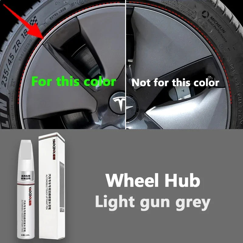For Tesla Model 3 Y X S Car Paint repair pen Car touch up pen Black white Tesla wheel paint repair agent Paint repair set