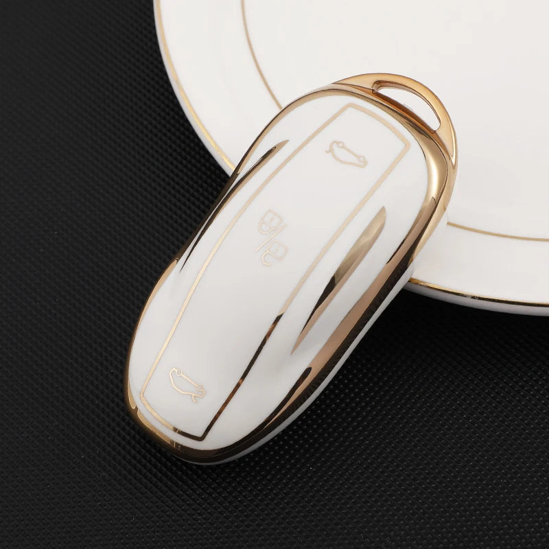 Soft TPU Car Smart Key Case Cover For Tesla Model 3 S X Y Auto Remote Shell Fob Holder Protector Keychain Accessories