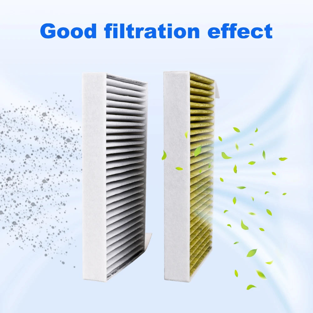 For Tesla Car Air Filter Air Conditioner Cabin Filter with Activated Carbon Replacement for Tesla Model 3 Model Y 2 Pack