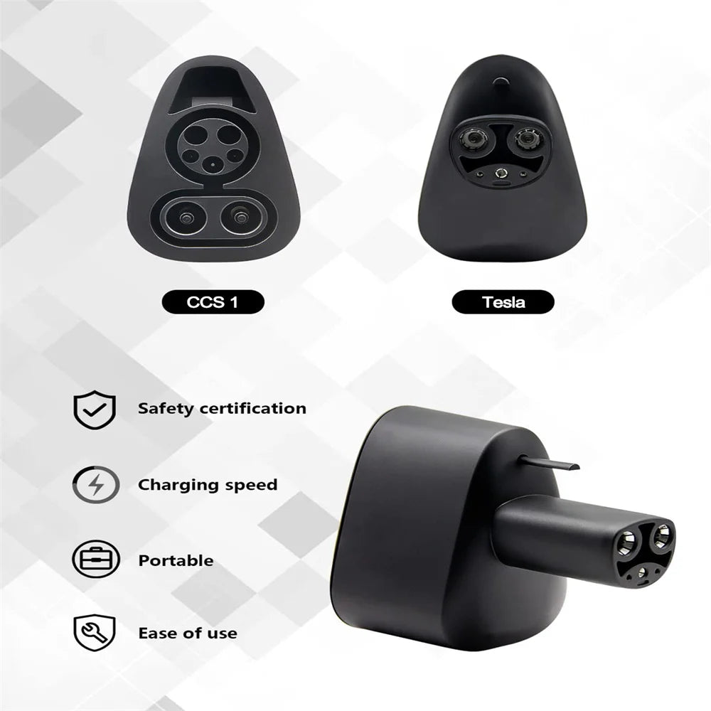 For Tesla American Standard DC Fast Charging Converter Tesla Converter CCS1 Converter CCS1 to Tesla charging head adapter