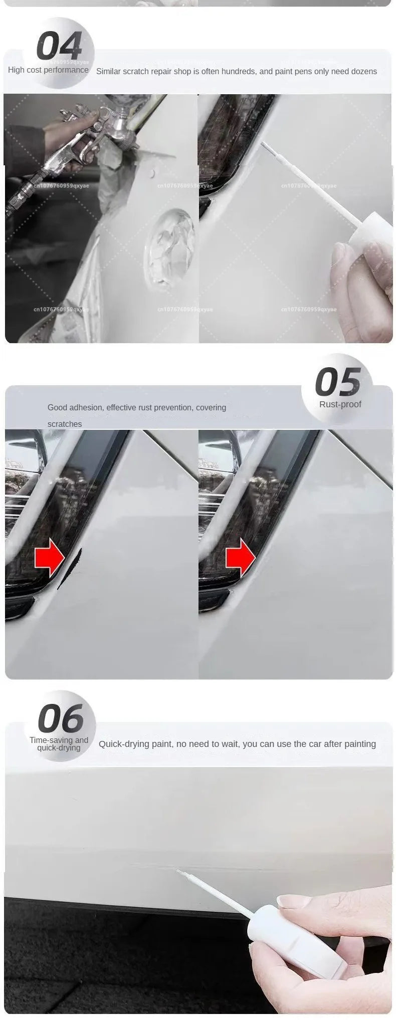 For Tesla Model 3 Y X S Car Paint repair pen Car touch up pen Black white Tesla wheel paint repair agent Paint repair set