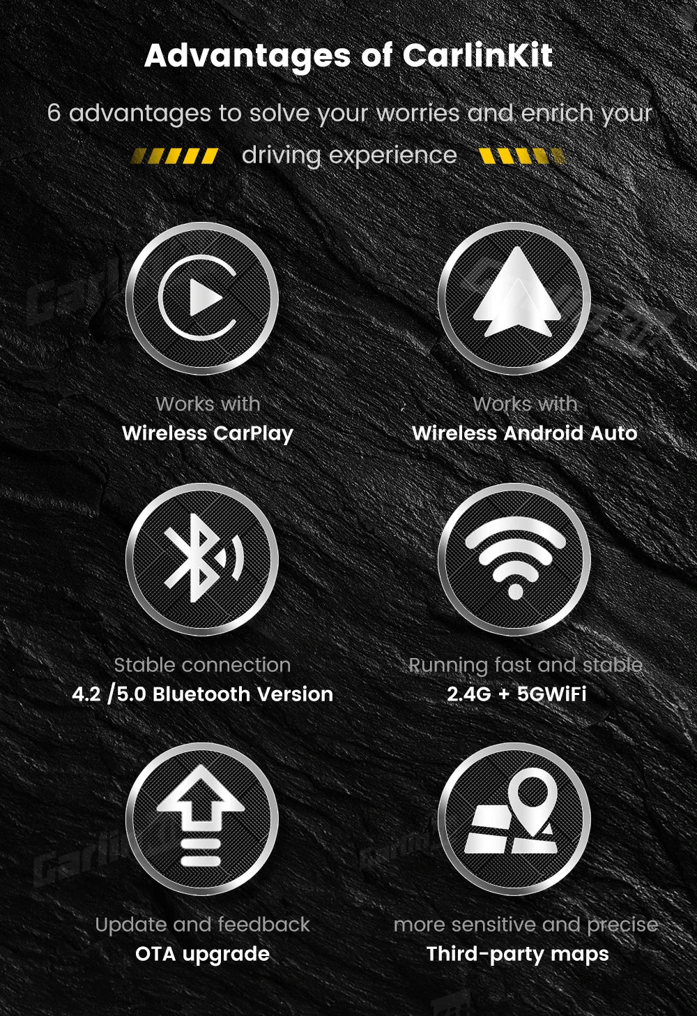 T2C Carlinkit Wireless CarPlay Adapter For Tesla Car Play Wireless Dongle for Model 3 Model Y S X Waze Spotify Android Auto