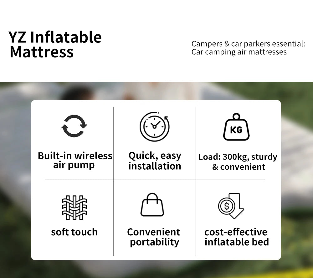 YZ For Tesla Model Y Juniper 2021-2025 Mattress Automobile Self-Inflating Mattress Travel Mattress Inflatable Camping Mattress