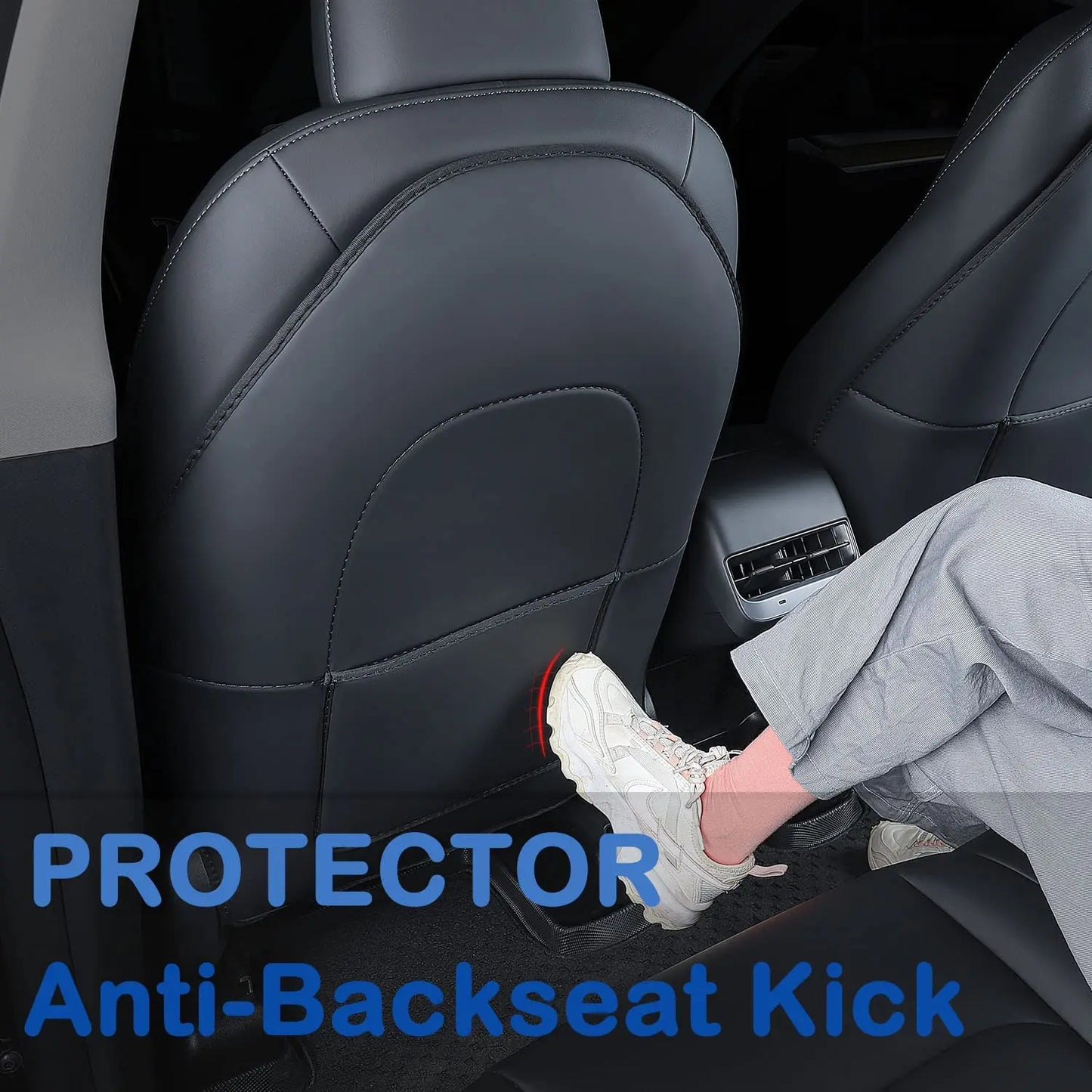 For Tesla Model Y Juniper Model 3 Highland 2017-2025 Back Seat Cover 2PCS Leather Protector Wear-Resistant Kick Seatback Mats