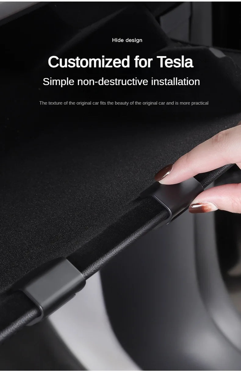 Glove Box Hidden Hook For Tesla Model 3 Highland 2024 Model Y Passenger Purse Bag Hanger Umbrella Holder New Model3 Accessories