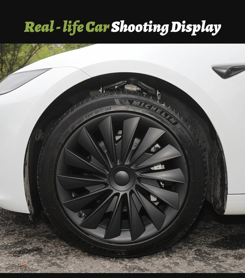 4PCS for Model 3 Highland 2023-2025 Wheel Cover 18 Inch Hubcap New Blade Style Wheel Cover Rim Hubcaps Car Protection for Tesla