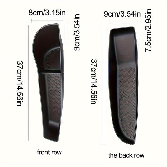 4pcs Premium Tesla Car Door Slot Tray Organizers - Spacious Storage, TPE Material, Easy Installation, Model 3 and Highland Compatible, Durable and Water-Resistant Design