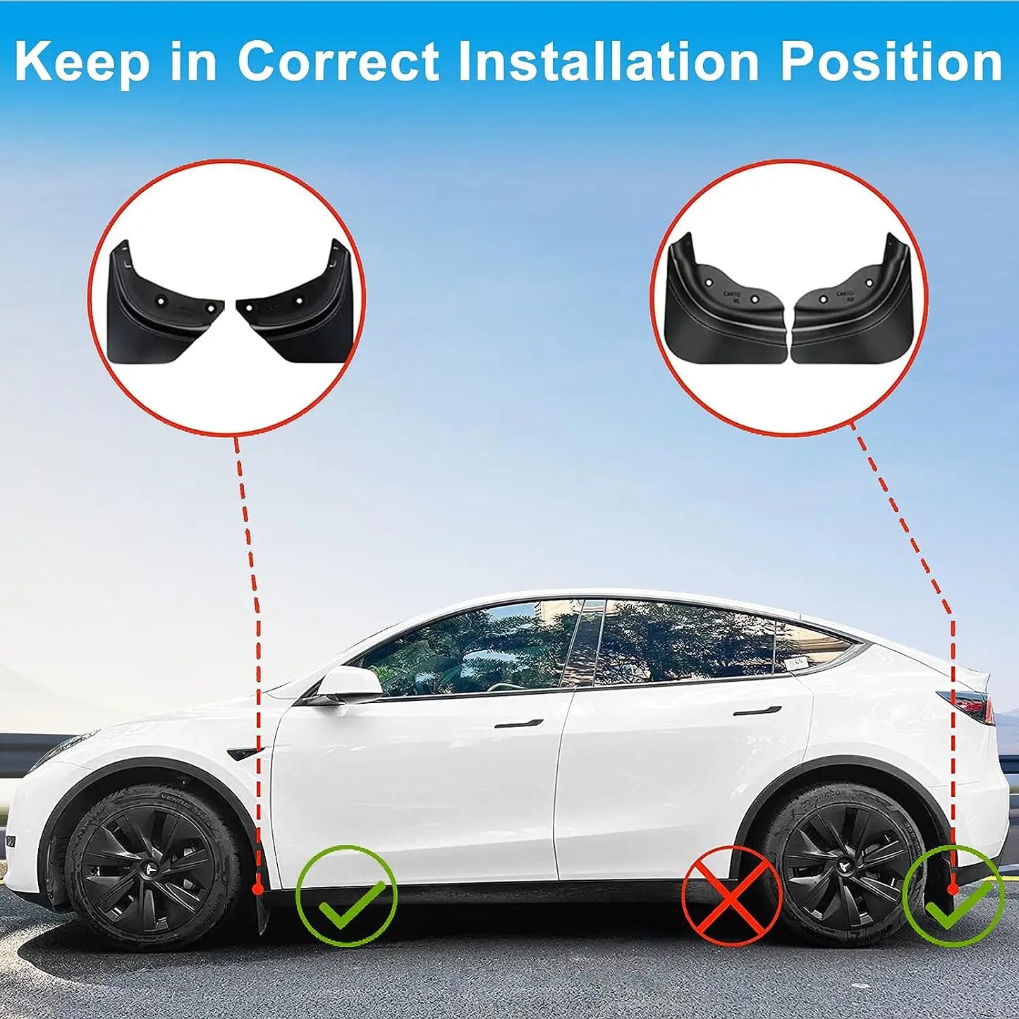 Soft Mud Flaps For Tesla Model 3 Y Juniper 2025 2024 Accessories TPE Mudguards Fender Anti-Snow Anti-Sand Guard Protector Cover