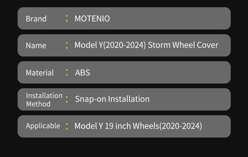 4PCS Design for TESLA Model Y 2020-2024 Vehicle Full Coverage Storm Wheel Cover Cap 19 Inches Wheel Hubcap Automobile Accessorie