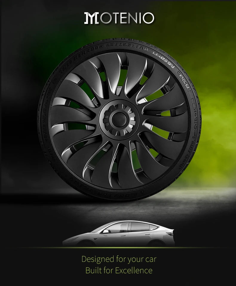 4PCS Design for TESLA Model Y 2020-2024 Vehicle Full Coverage Storm Wheel Cover Cap 19 Inches Wheel Hubcap Automobile Accessorie