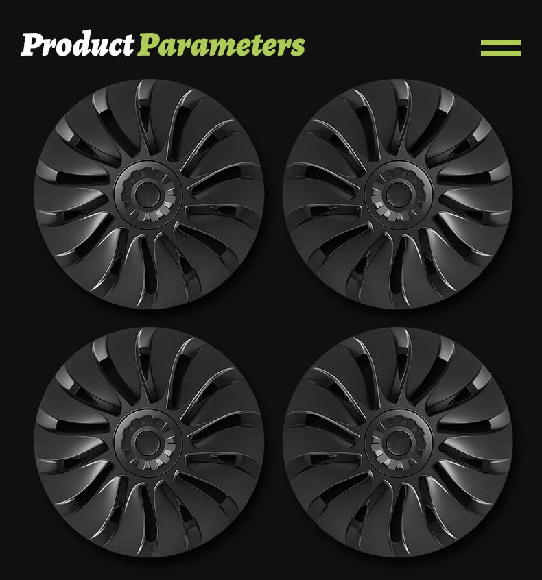 4PCS Design for TESLA Model Y 2020-2024 Vehicle Full Coverage Storm Wheel Cover Cap 19 Inches Wheel Hubcap Automobile Accessorie