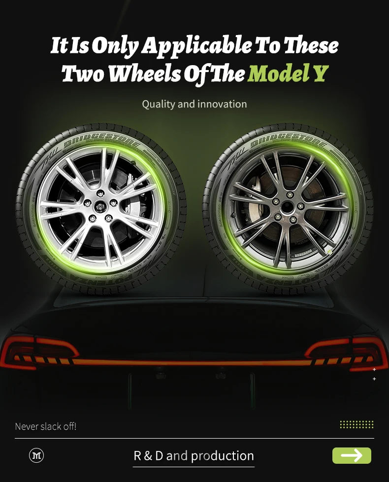 4PCS Design for TESLA Model Y 2020-2024 Vehicle Full Coverage Storm Wheel Cover Cap 19 Inches Wheel Hubcap Automobile Accessorie