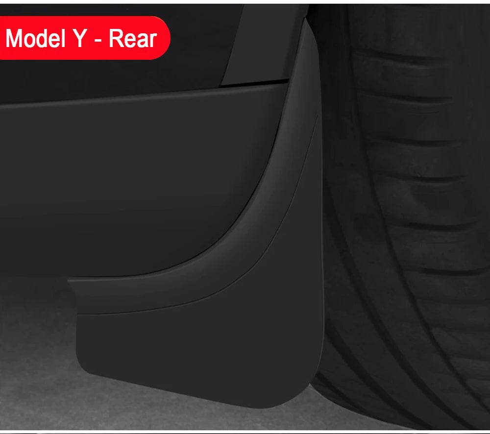 Soft Mud Flaps For Tesla Model 3 Y Juniper 2025 2024 Accessories TPE Mudguards Fender Anti-Snow Anti-Sand Guard Protector Cover