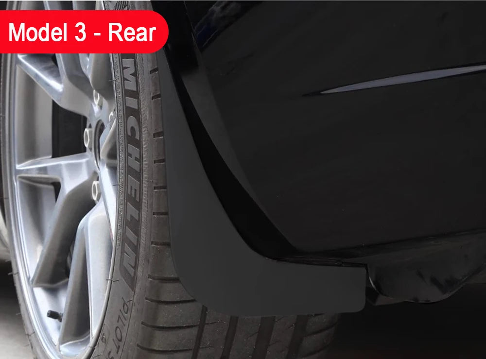 Soft Mud Flaps For Tesla Model 3 Y Juniper 2025 2024 Accessories TPE Mudguards Fender Anti-Snow Anti-Sand Guard Protector Cover