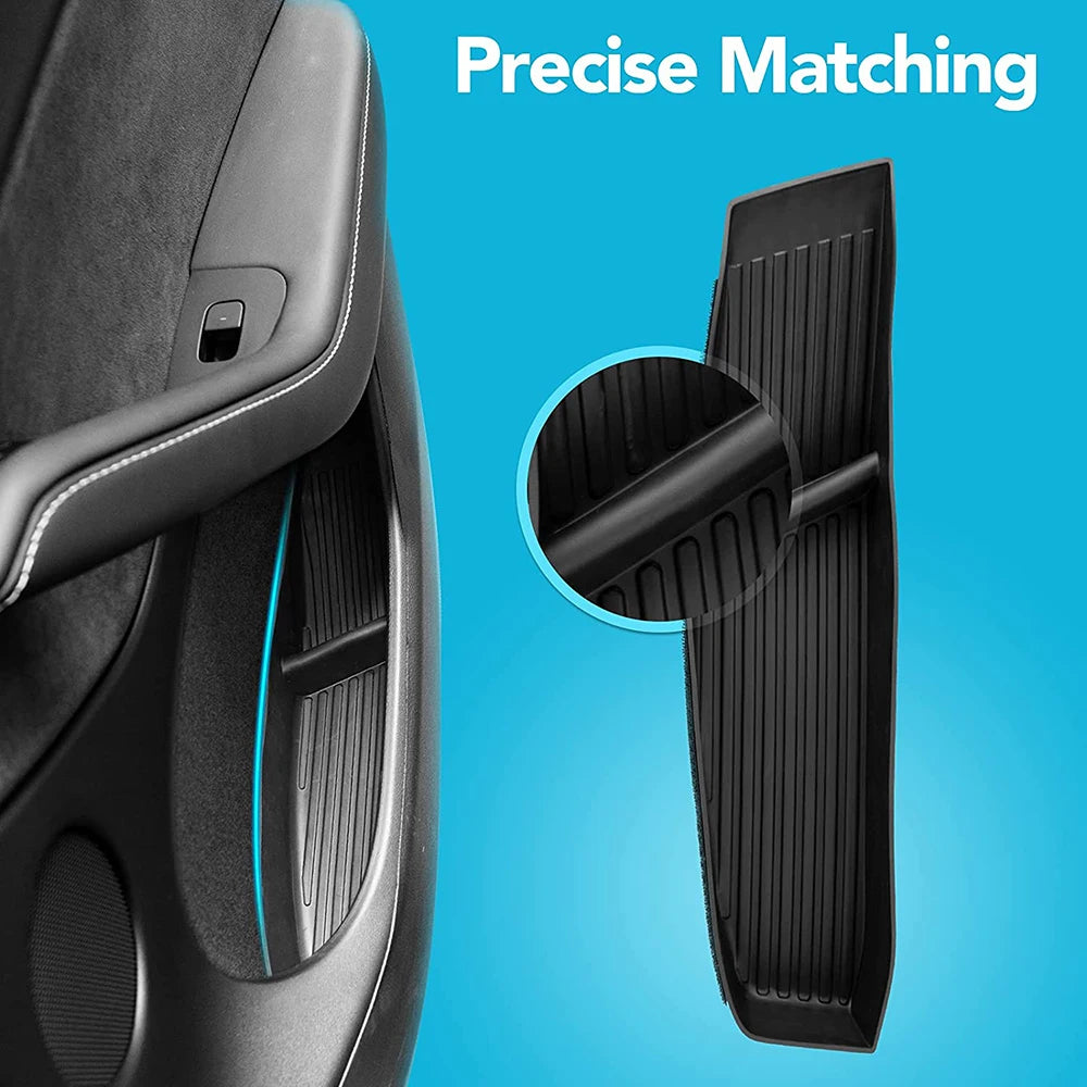 Door Side Storage Box Front Rear Door Handle Armrest Tray Organizer for Tesla Model Y Juniper 2020 - 2025 Model 3 Highland