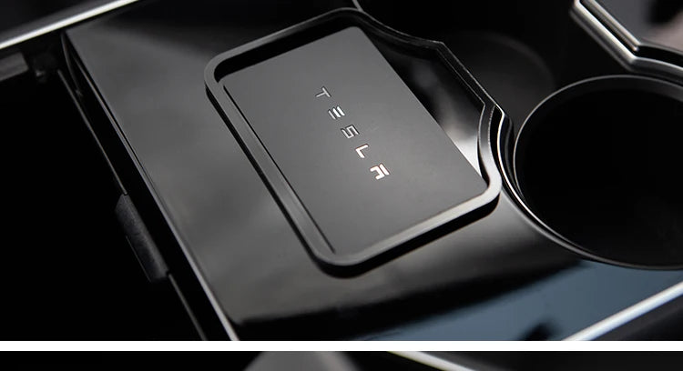 Heenvn Model 3 Car Engine Start Card Key Trim Frame Holder Fixer Limiting Sticker For Tesla Model Y 2023 Accessories