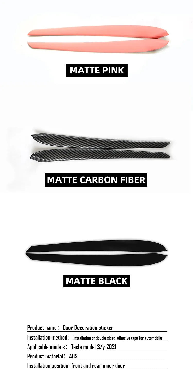 Heenvn For Tesla Model 3 2023 Carbon Fiber ABS Car Center Console Panel Trim Model Y 2022 Accessories Tesla Model 3 Dashboard