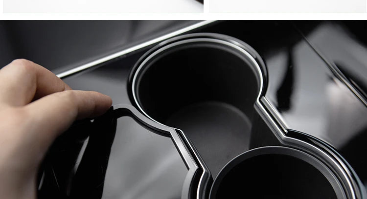 Heenvn Model 3 Car Engine Start Card Key Trim Frame Holder Fixer Limiting Sticker For Tesla Model Y 2023 Accessories